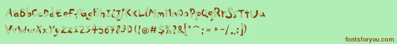 En savoir plus sur la police PfplayskoolproHalfull Police PfplayskoolproHalfull – polices brunes sur fond vert