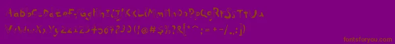 PfplayskoolproHalfull Font – Brown Fonts on Purple Background