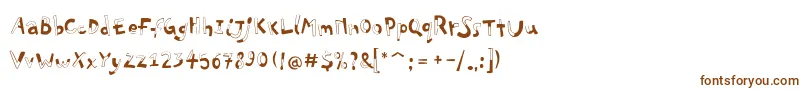 Шрифт PfplayskoolproHalfull – коричневые шрифты на белом фоне
