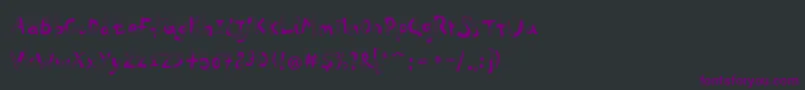 Saiba mais sobre a fonte PfplayskoolproHalfull Fonte PfplayskoolproHalfull – fontes roxas em um fundo preto