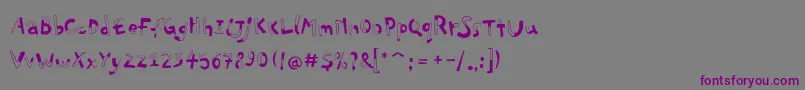 Шрифт PfplayskoolproHalfull – фиолетовые шрифты на сером фоне