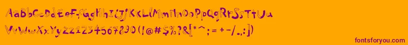More about PfplayskoolproHalfull Font PfplayskoolproHalfull Font – Purple Fonts on Orange Background