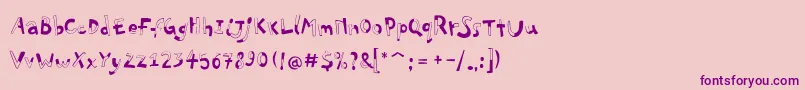 PfplayskoolproHalfull Font – Purple Fonts on Pink Background