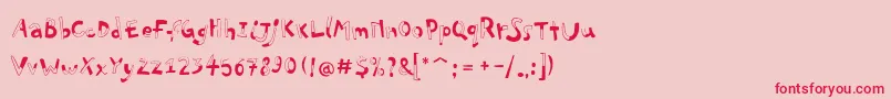 fuente PfplayskoolproHalfull – Fuentes Rojas Sobre Fondo Rosa