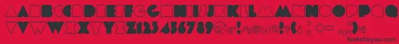 Etiaw3 Font – Black Fonts on Red Background