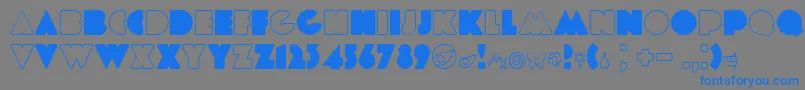 Etiaw3 Font – Blue Fonts on Gray Background