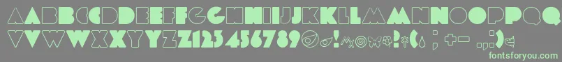 Etiaw3 Font – Green Fonts on Gray Background