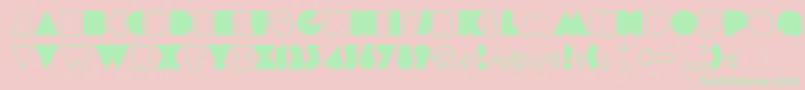 Weitere Informationen zur Etiaw3-Schriftart Etiaw3-Schriftart – Grüne Schriften auf rosa Hintergrund