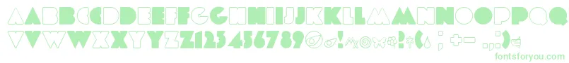 Weitere Informationen zur Etiaw3-Schriftart Etiaw3-Schriftart – Grüne Schriften auf weißem Hintergrund
