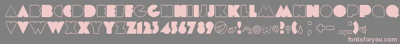 Шрифт Etiaw3 – розовые шрифты на сером фоне