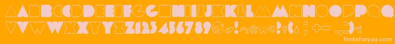 More about Etiaw3 Font Etiaw3 Font – Pink Fonts on Orange Background