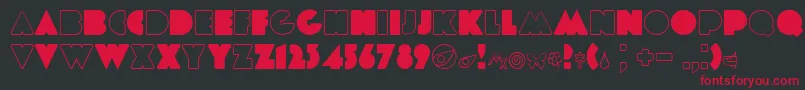 Etiaw3 Font – Red Fonts on Black Background