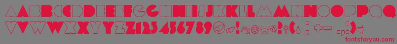 Etiaw3 Font – Red Fonts on Gray Background