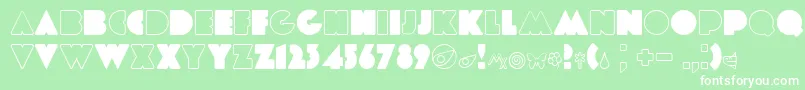 Etiaw3 Font – White Fonts on Green Background