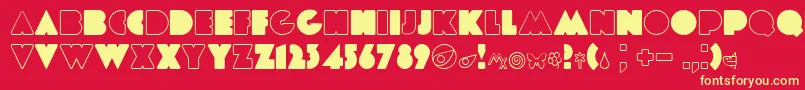 Etiaw3 Font – Yellow Fonts on Red Background