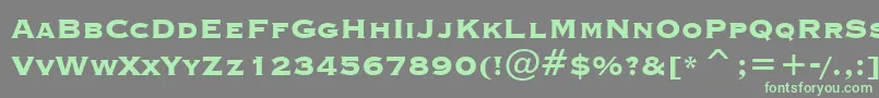 CopperplateGothicHeavyBt Font – Green Fonts on Gray Background