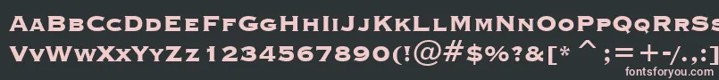Шрифт CopperplateGothicHeavyBt – розовые шрифты на чёрном фоне