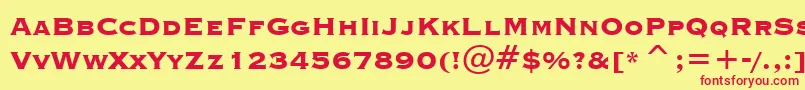 CopperplateGothicHeavyBt Font – Red Fonts on Yellow Background