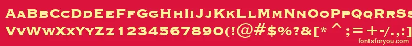 CopperplateGothicHeavyBt Font – Yellow Fonts on Red Background