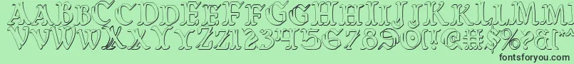 Warasgardc3D Font – Black Fonts on Green Background