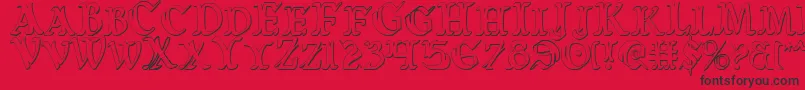 Warasgardc3D Font – Black Fonts on Red Background