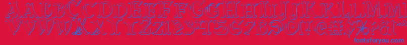 Warasgardc3D Font – Blue Fonts on Red Background