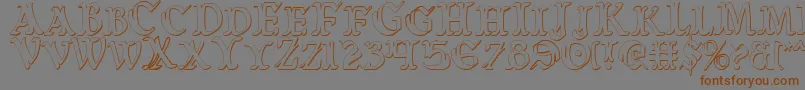 Warasgardc3D Font – Brown Fonts on Gray Background