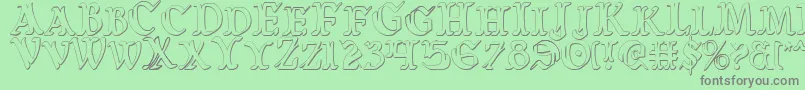 Warasgardc3D Font – Gray Fonts on Green Background