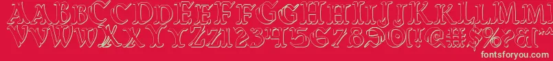 Warasgardc3D Font – Green Fonts on Red Background