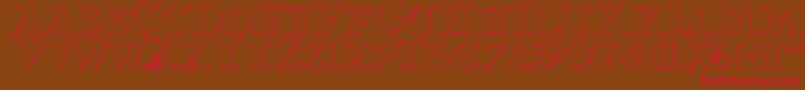 Warasgardc3D Font – Red Fonts on Brown Background