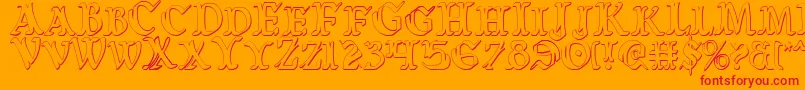 Warasgardc3D Font – Red Fonts on Orange Background