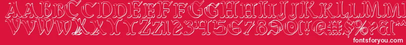 Warasgardc3D Font – White Fonts on Red Background