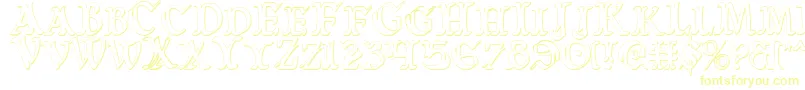 Warasgardc3D Font – Yellow Fonts on White Background