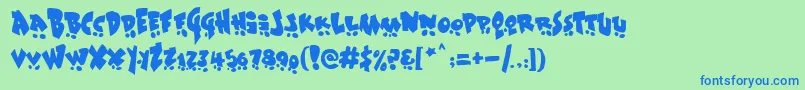 Sk8ordye Font – Blue Fonts on Green Background