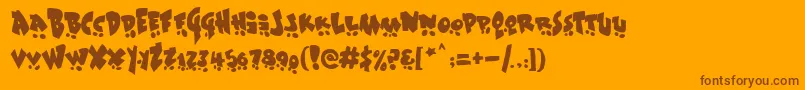 Fonte Sk8ordye – fontes marrons em um fundo laranja