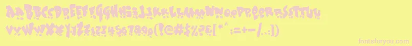 Sk8ordye Font – Pink Fonts on Yellow Background