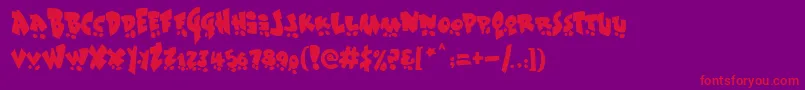 Sk8ordye-Schriftart – Rote Schriften auf violettem Hintergrund