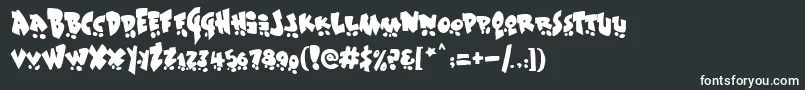 Шрифт Sk8ordye – белые шрифты на чёрном фоне