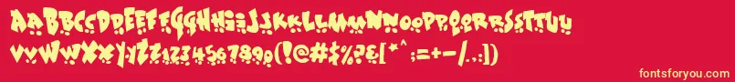 Sk8ordye Font – Yellow Fonts on Red Background