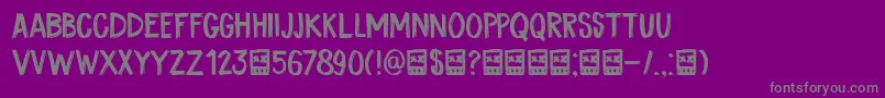 DkCoalBrush Font – Gray Fonts on Purple Background
