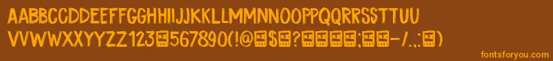 Шрифт DkCoalBrush – оранжевые шрифты на коричневом фоне