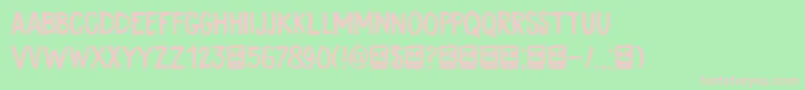 DkCoalBrush Font – Pink Fonts on Green Background