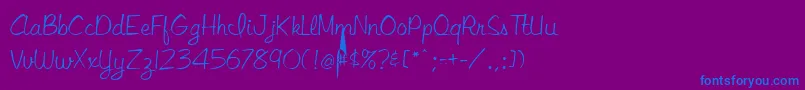 Libbysc2 Font – Blue Fonts on Purple Background