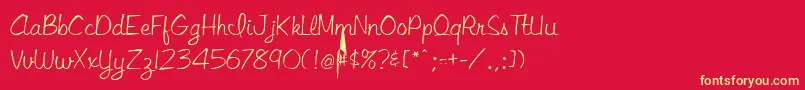 Libbysc2 Font – Yellow Fonts on Red Background