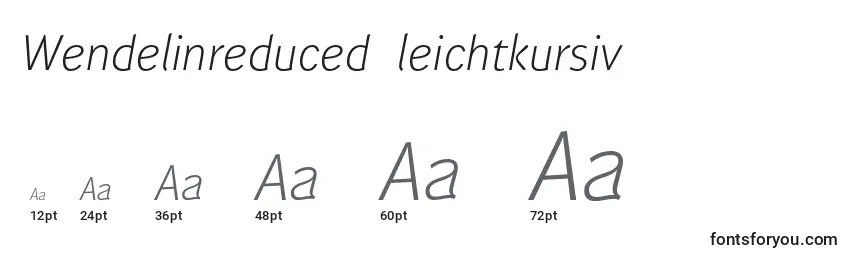 Größen der Schriftart Wendelinreduced46leichtkursiv (61840)