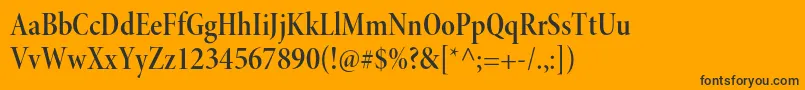 MinionproSemiboldcndisp Font – Black Fonts on Orange Background