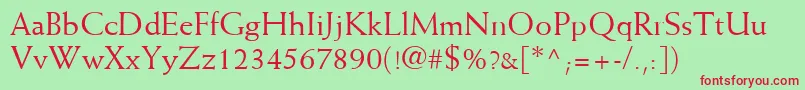 WeissLt Font – Red Fonts on Green Background