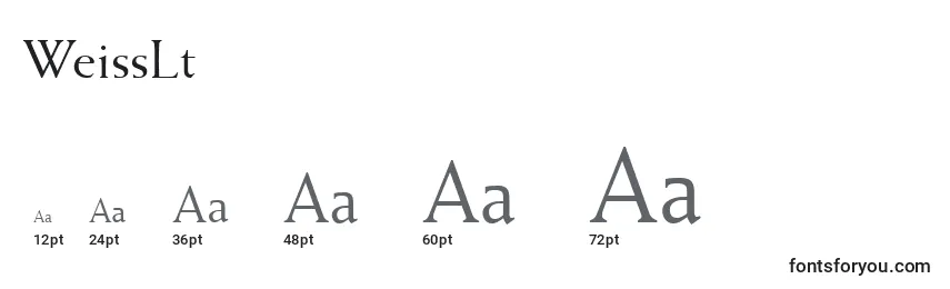 WeissLt Font Sizes
