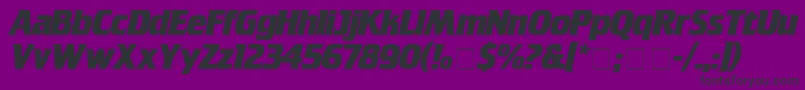 フォントCrilleeBold – 紫の背景に黒い文字