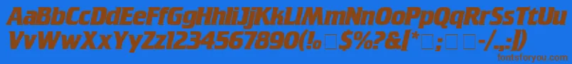 CrilleeBold Font – Brown Fonts on Blue Background